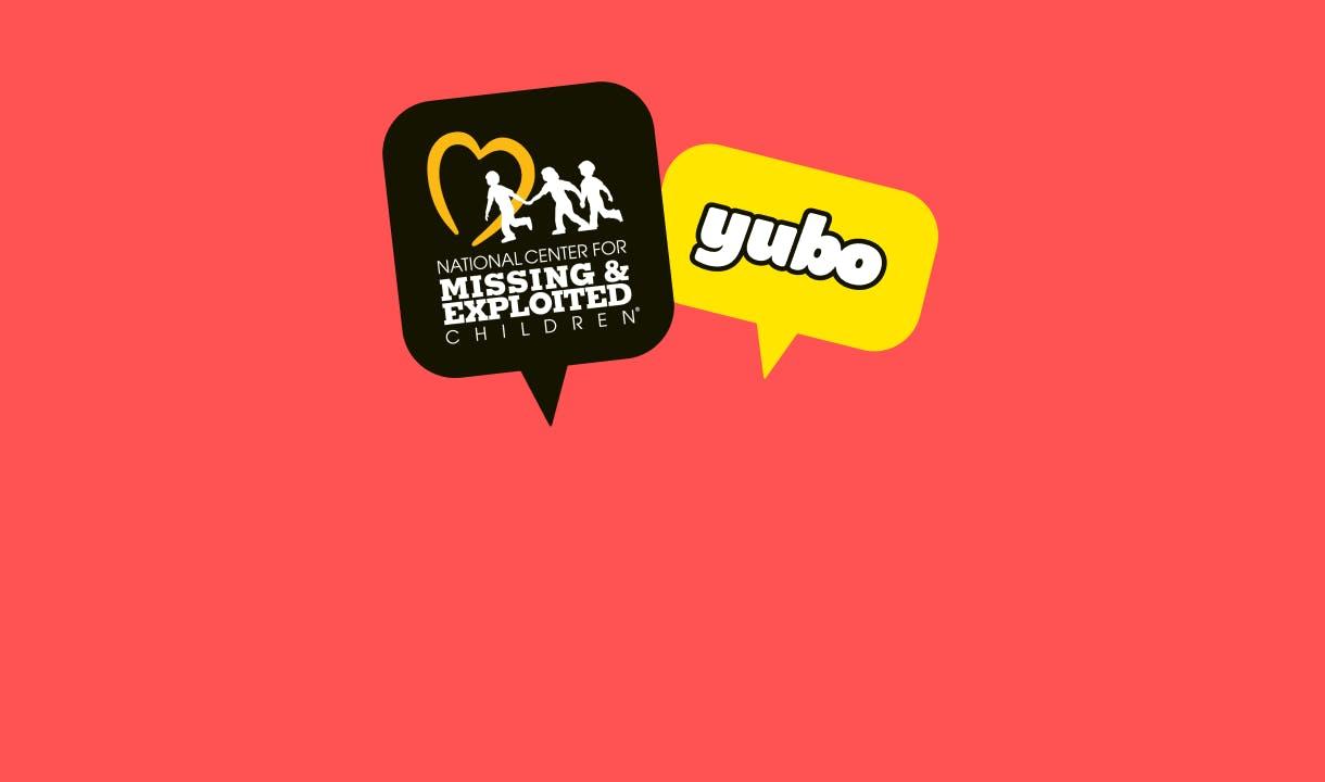 Logomarca NCMEC e logomarca Yubo